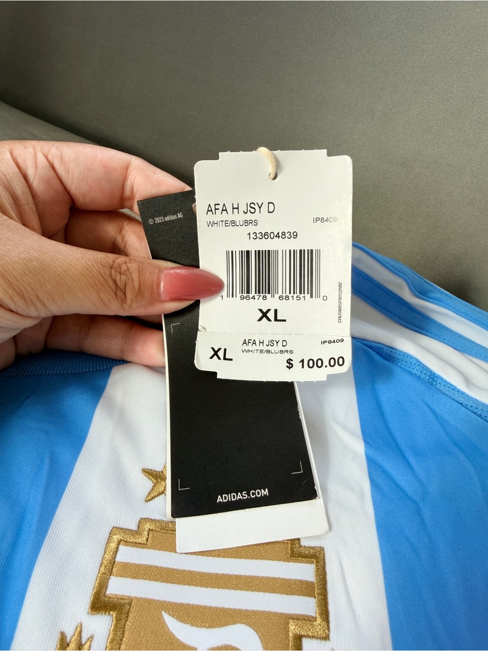 NEW MESSI Argentina 2024 ADIDAS JERSEY Home Football Soccer #10 100%AUTHENTIC - Picture 3 of 11